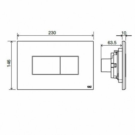 Кнопка смыва для унитазов OLI KARISMA 641006 хром матовый